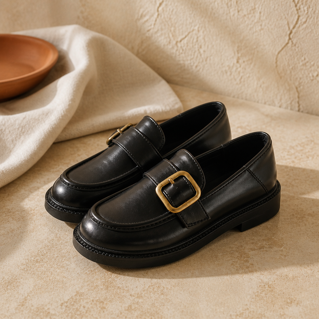 British Style Retro Girls Shoes Spring Autumn Princess Leather Shoes Children Black Soft Dance Loafers for 3-12 Ages Kids Shoes - image 1