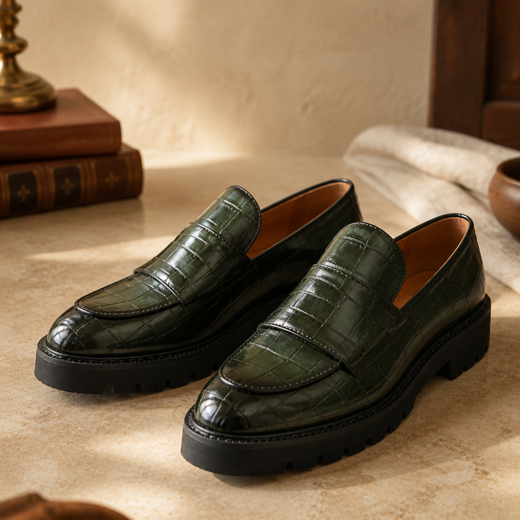 BLAKE — Crocodile Loafers - image 1