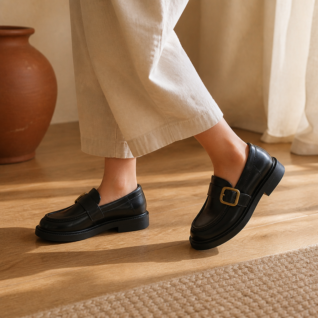 British Style Retro Girls Shoes Spring Autumn Princess Leather Shoes Children Black Soft Dance Loafers for 3-12 Ages Kids Shoes - image 2