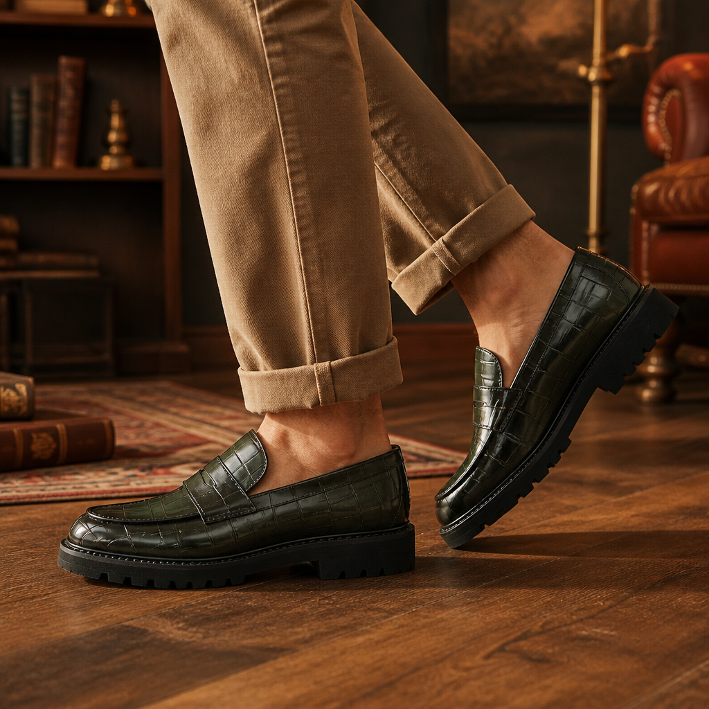 BLAKE — Crocodile Loafers - image 2