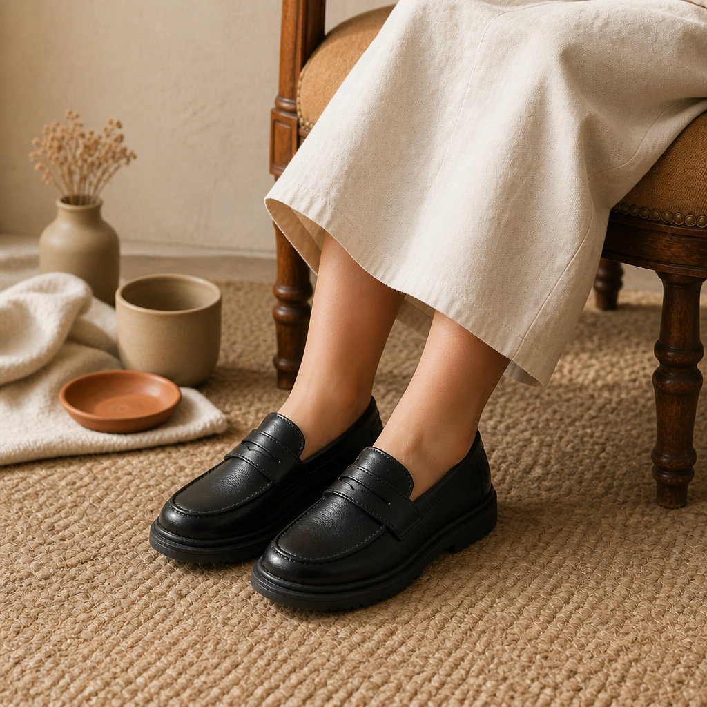 Britain Style Children's Leather Shoes for Boys 2025 Spring New Girls Retro Black Single Shoes Soft Moccasin Shoes for Children - image 3