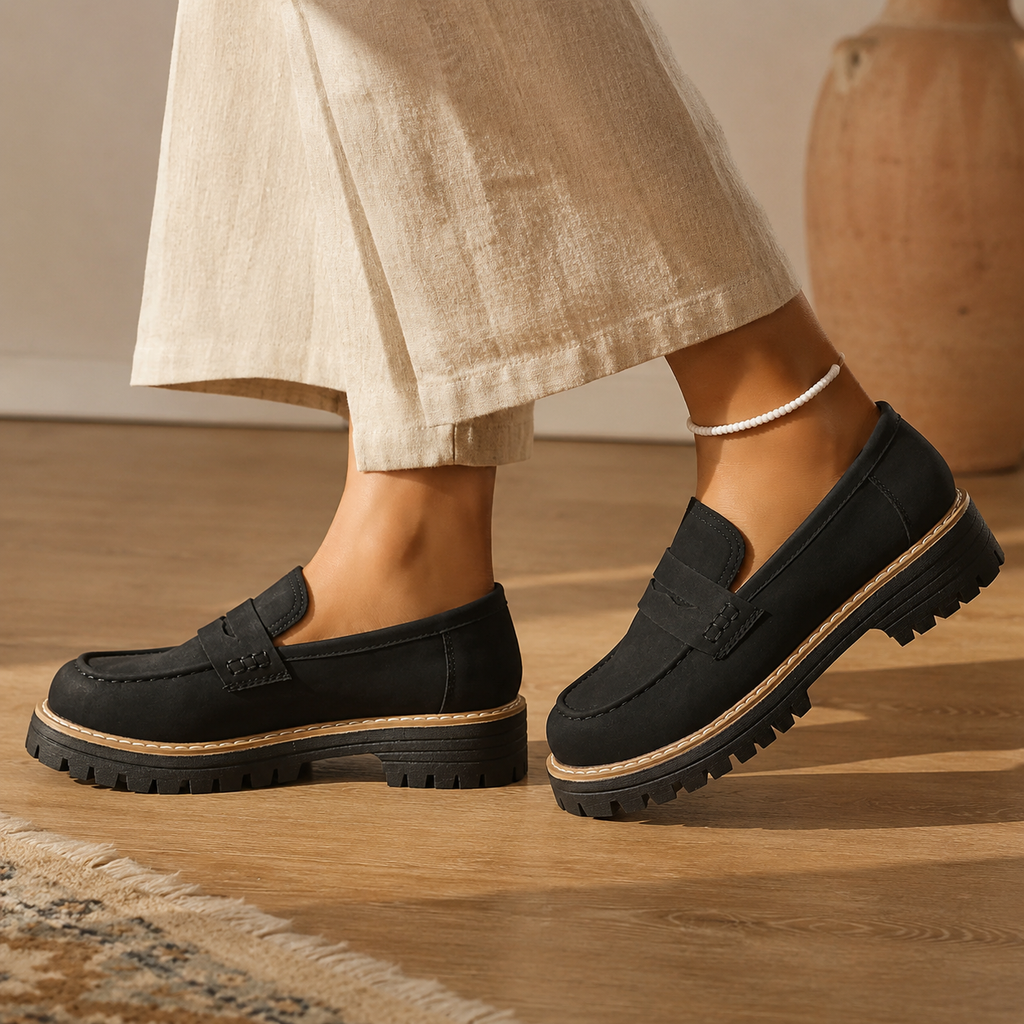 GARNET — Retro Thick Heel Shoes