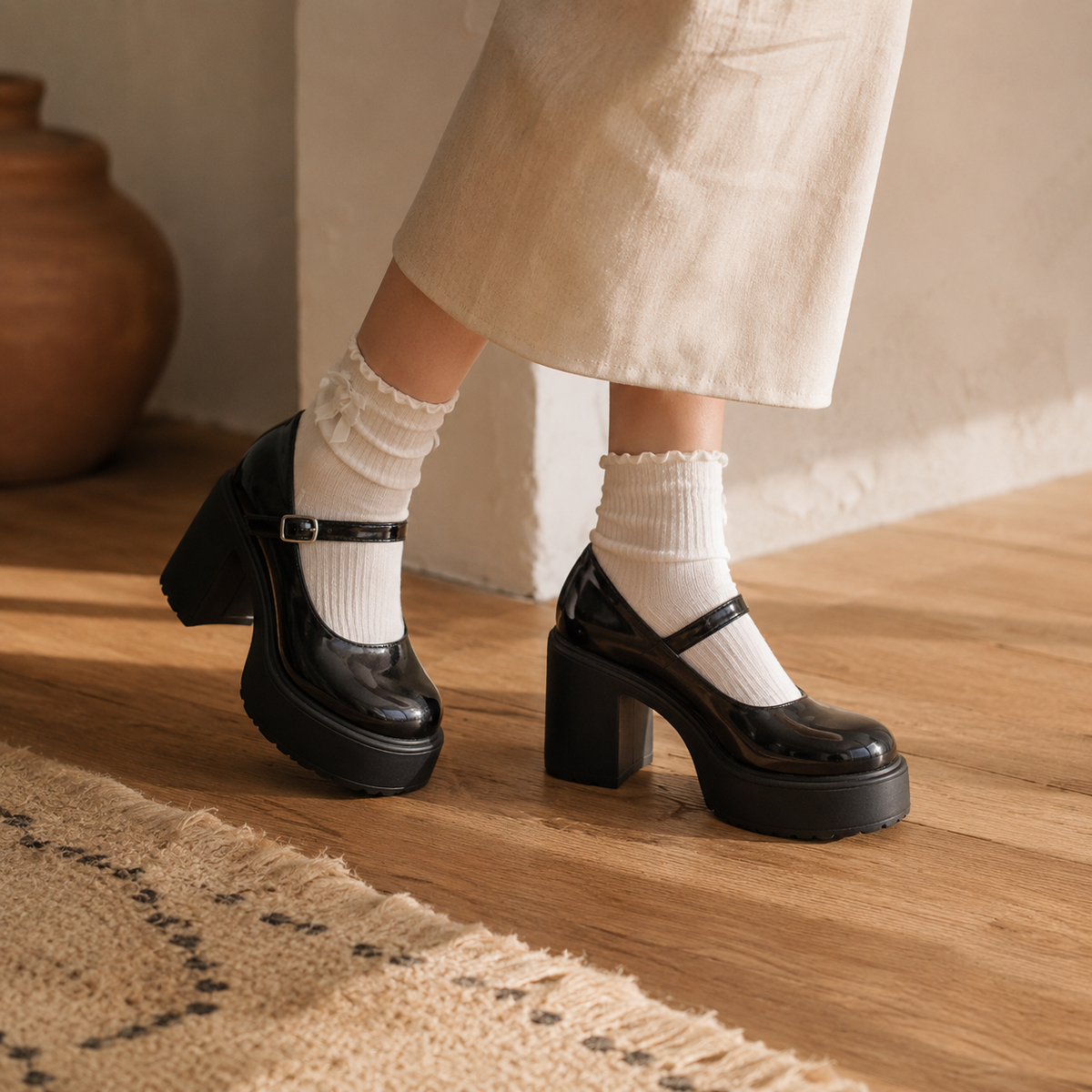 WILLA — Platform Buckle Loafers