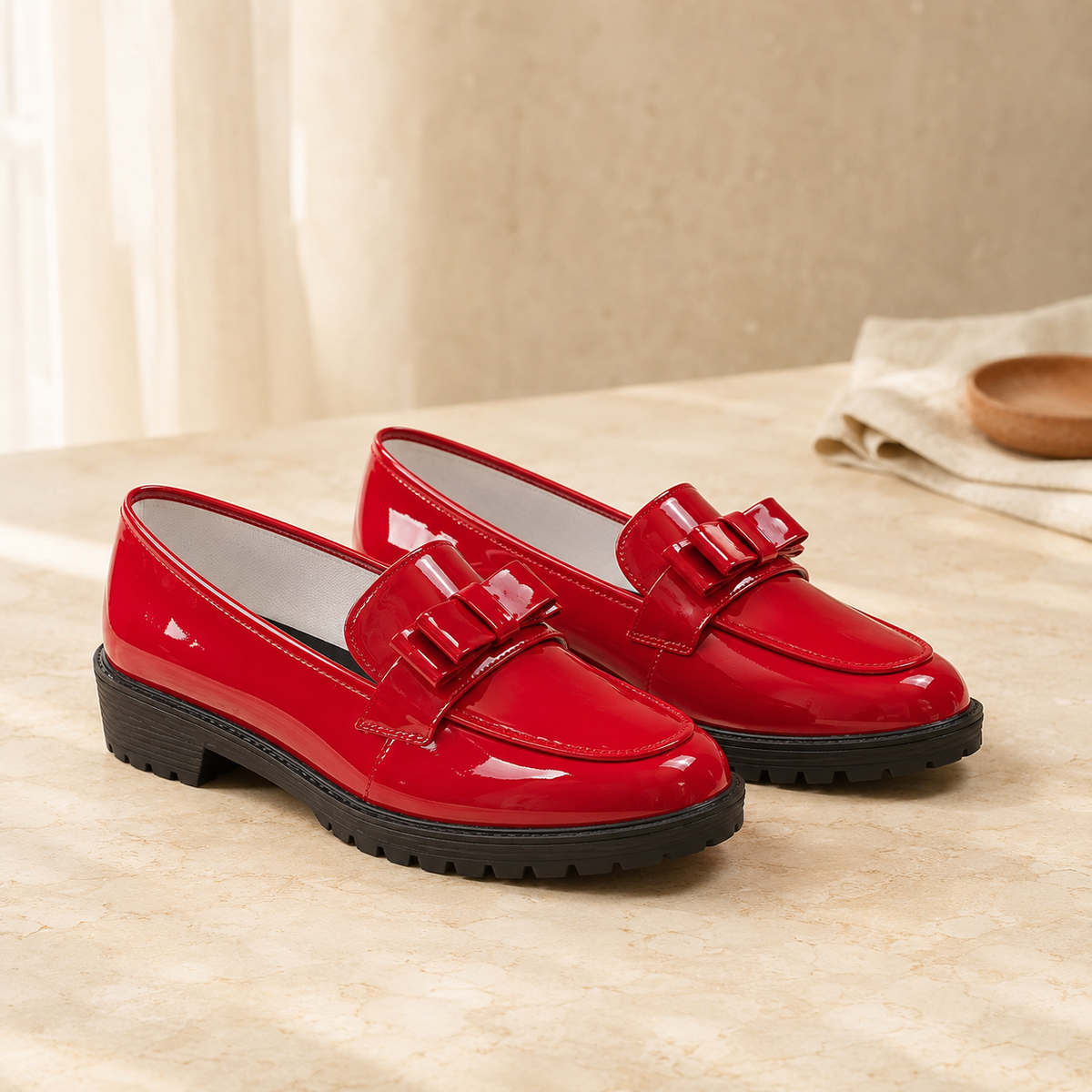 JUNE — Thick Heel Loafers