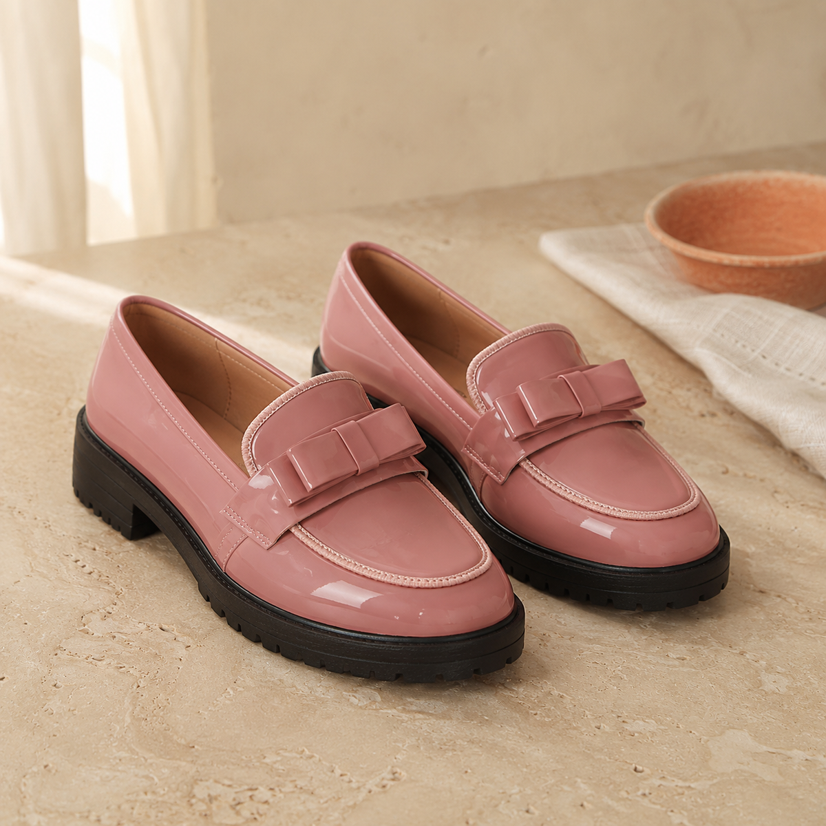JUNE — Thick Heel Loafers