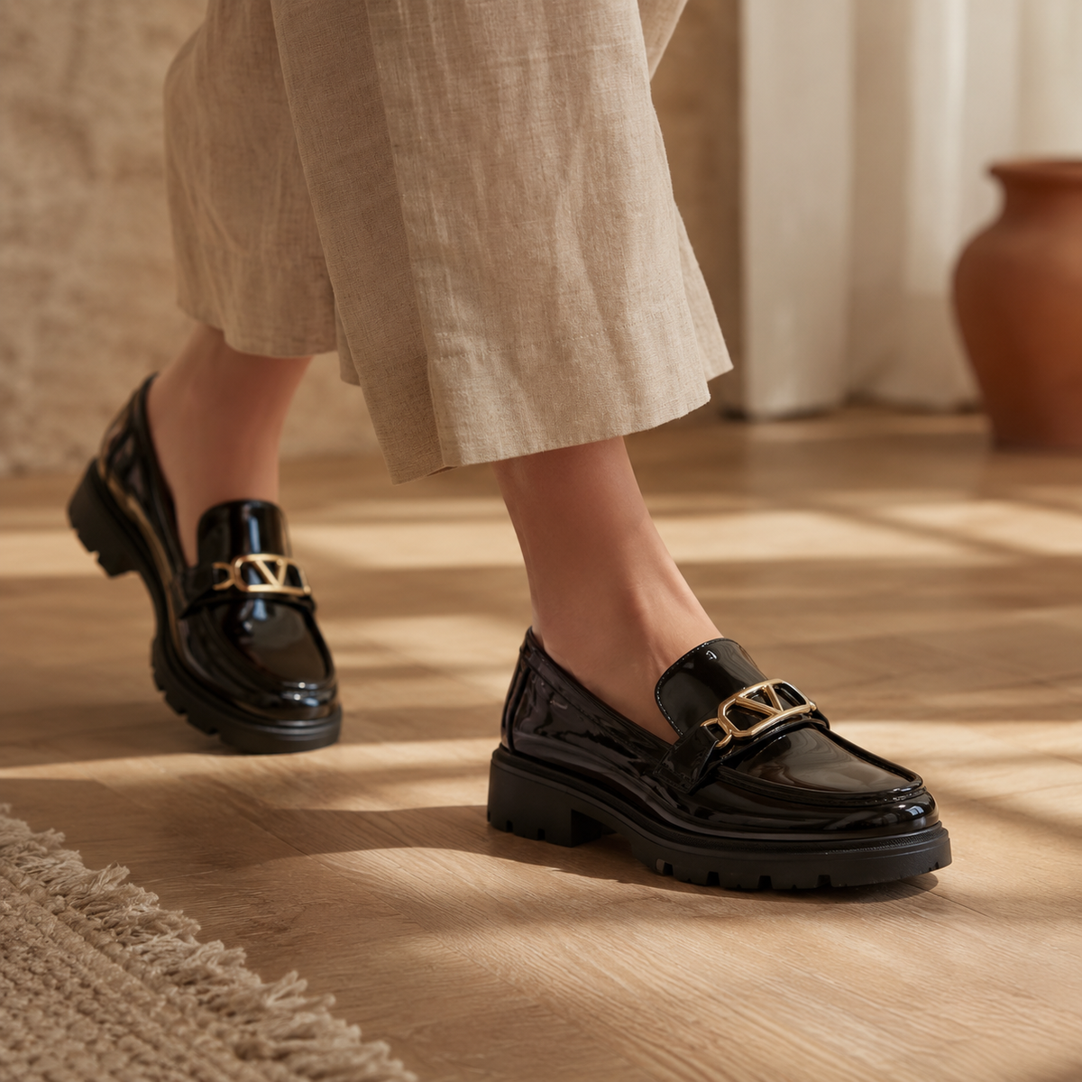 NOVA — Chunky Heel Loafers