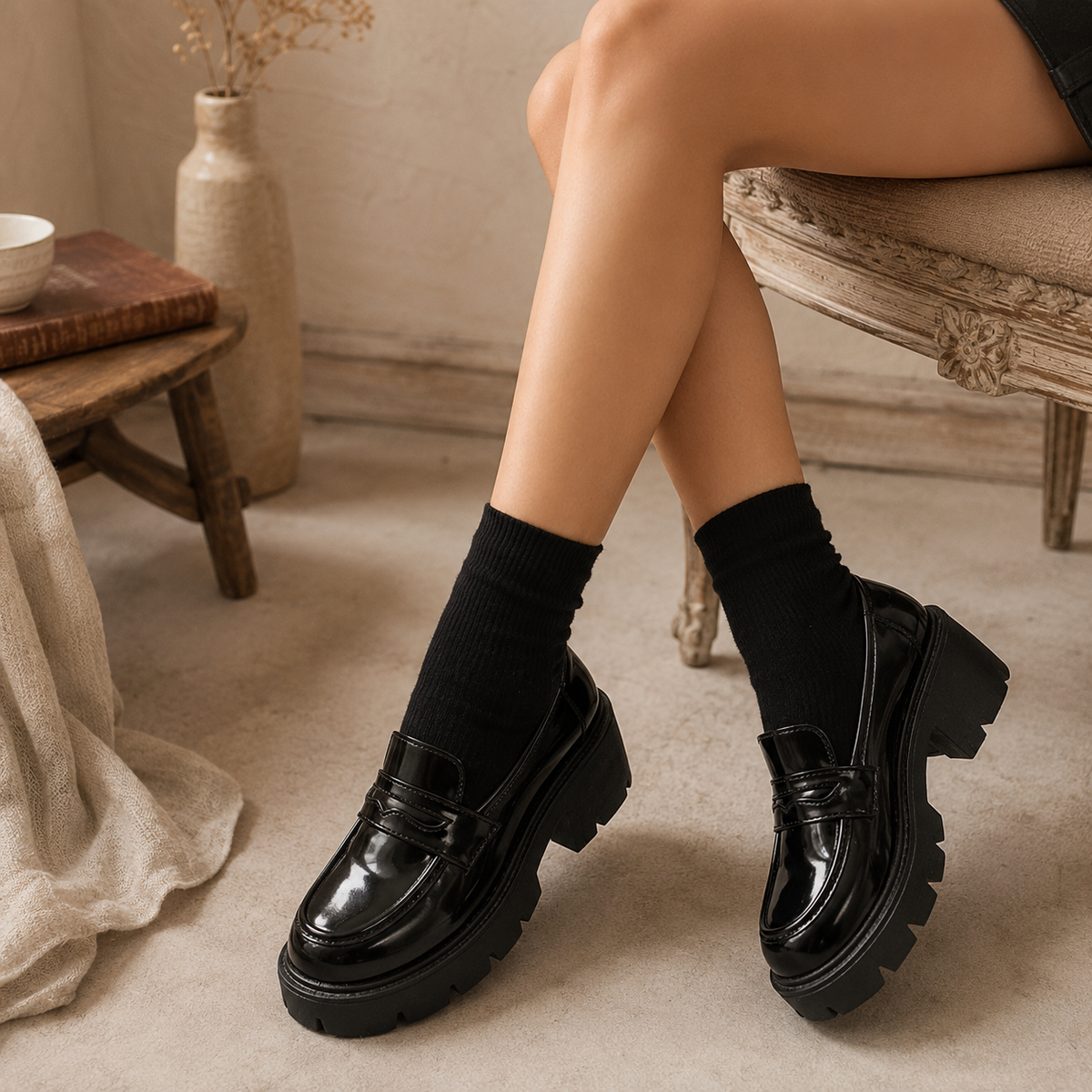 VESPER — Chunky Platform Pumps