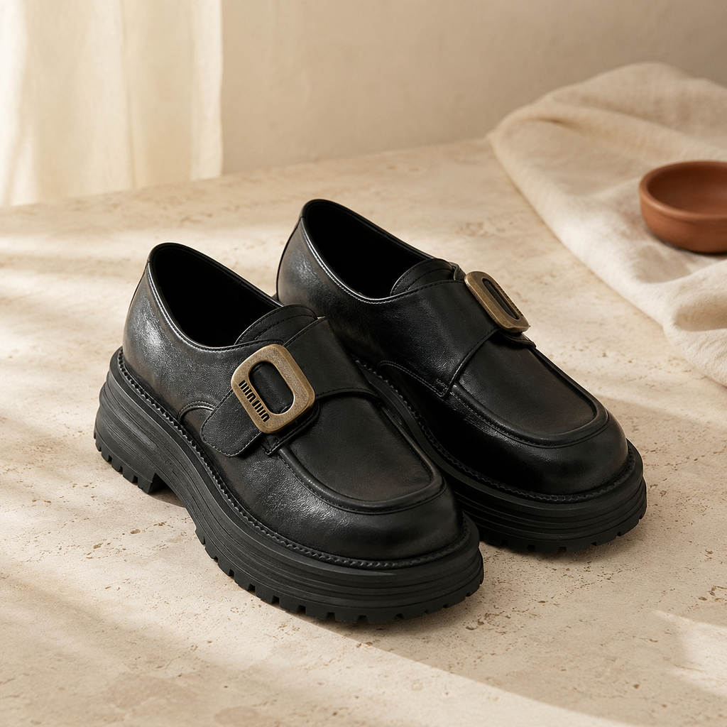 INES — Genuine Leather Loafers