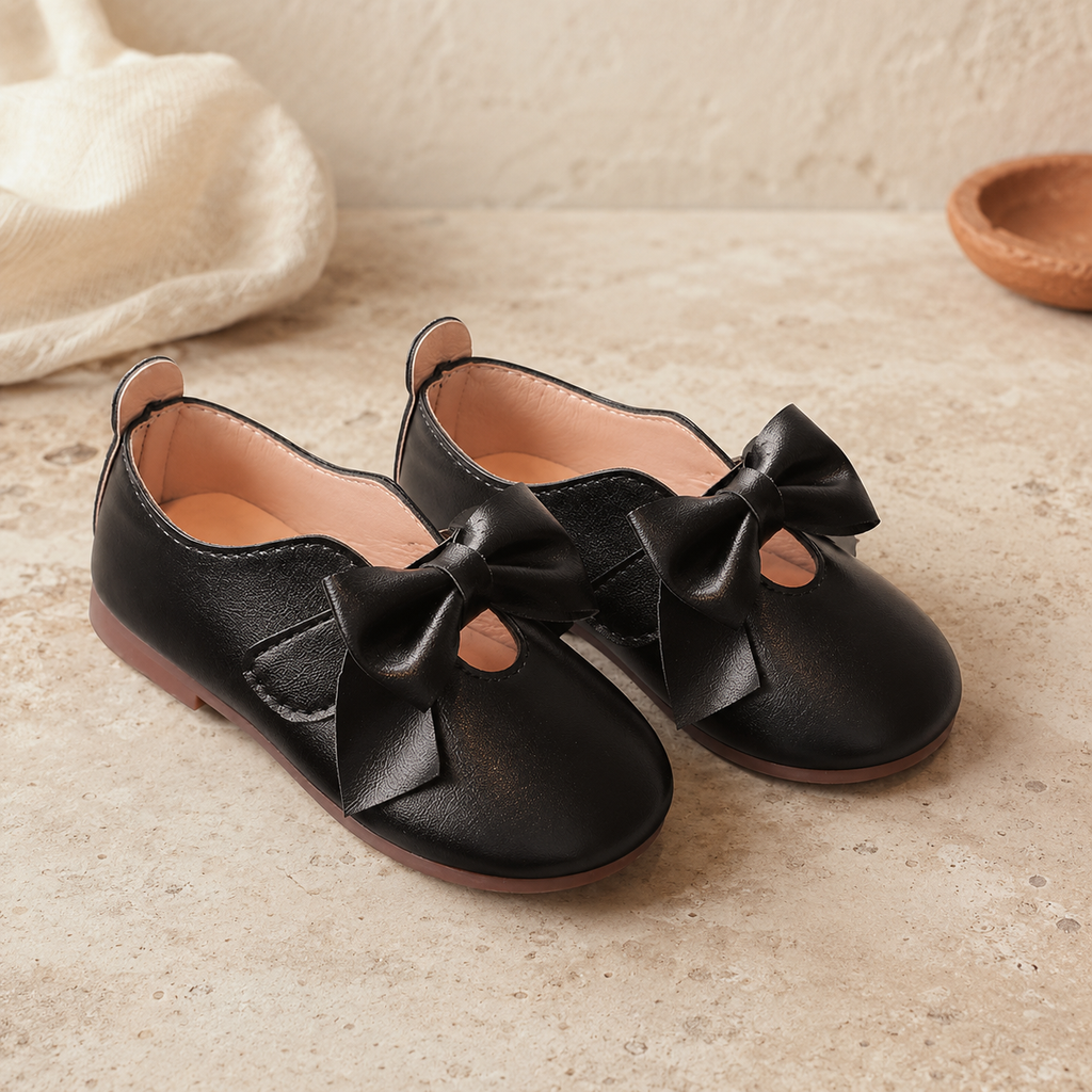 Girls Bow-Knot Moccasin Shoes