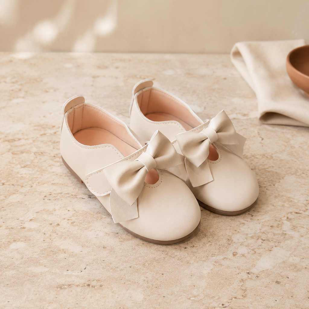 Girls Bow-Knot Moccasin Shoes