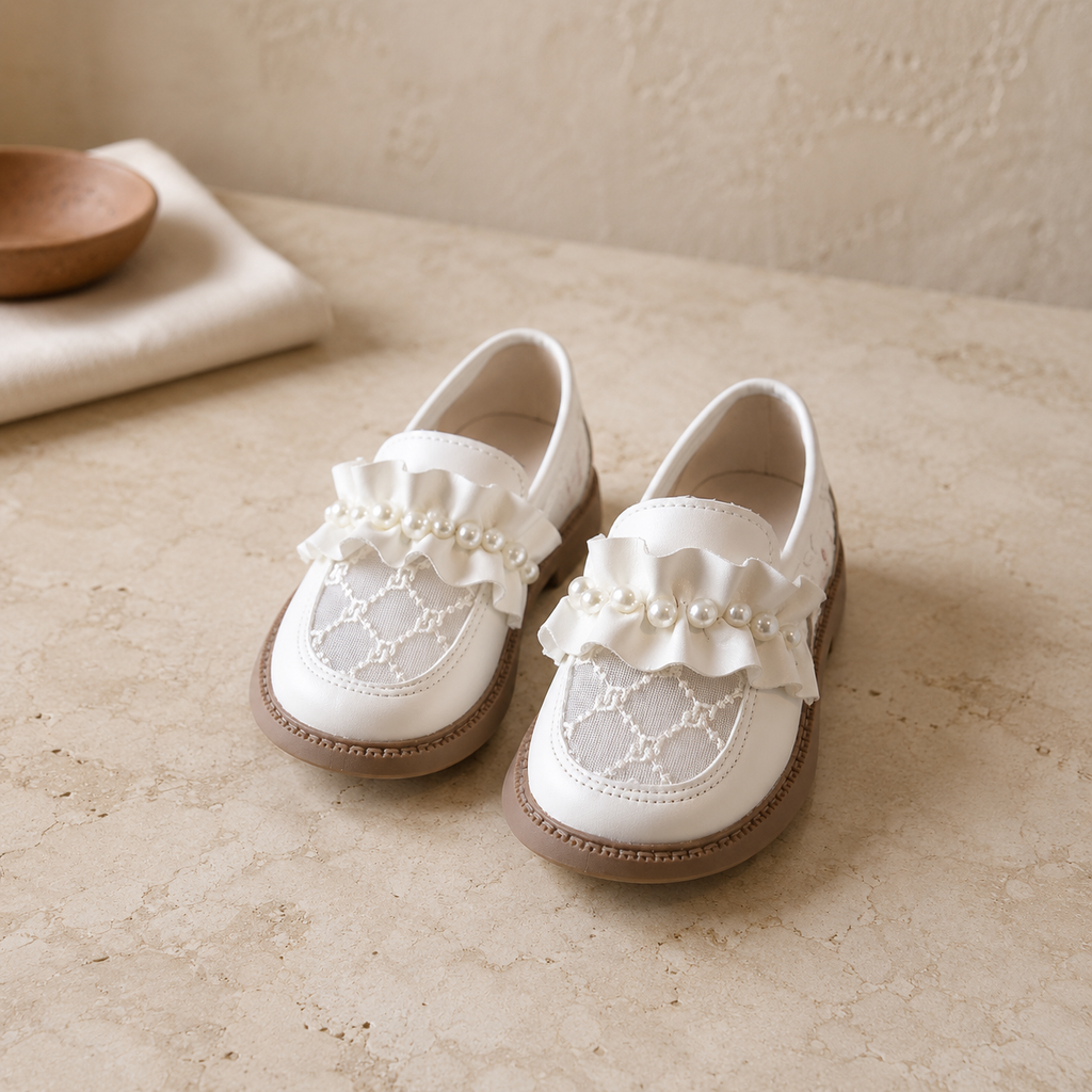 Girls Pearl Loafers