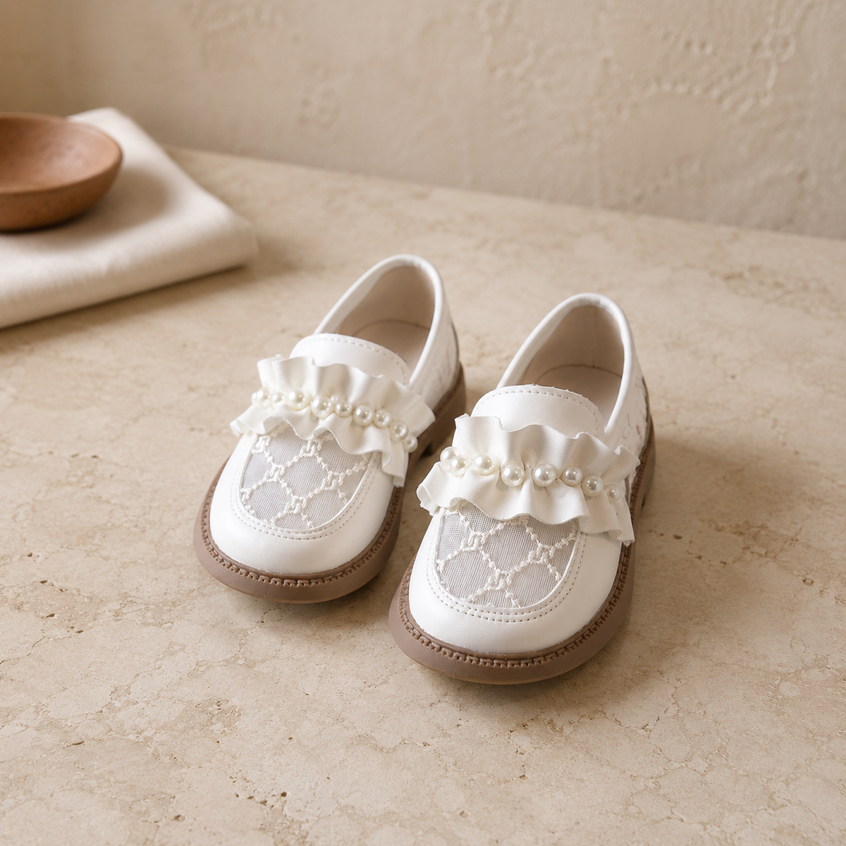 Girls Pearl Loafers
