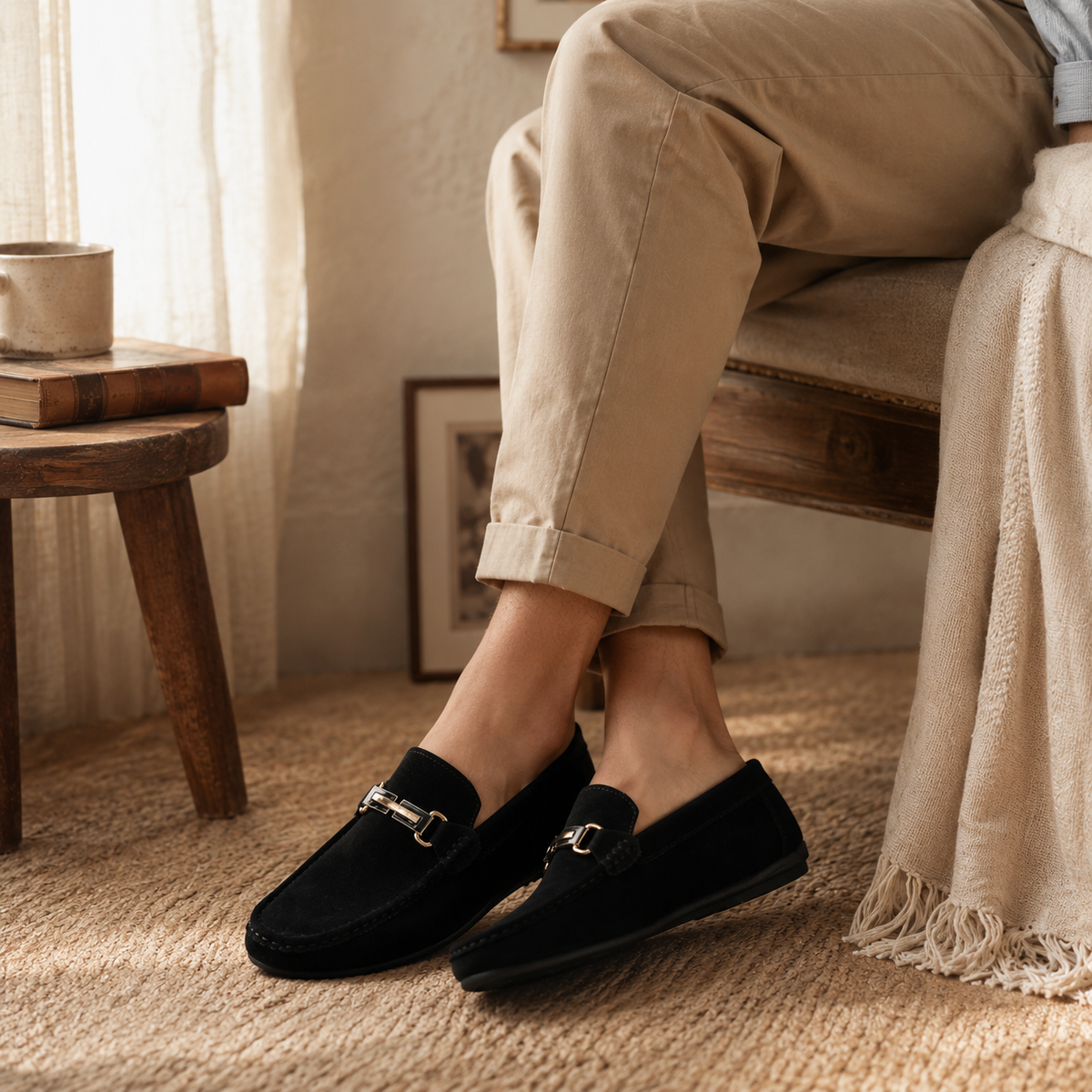 Edouard - Black Suede Loafer