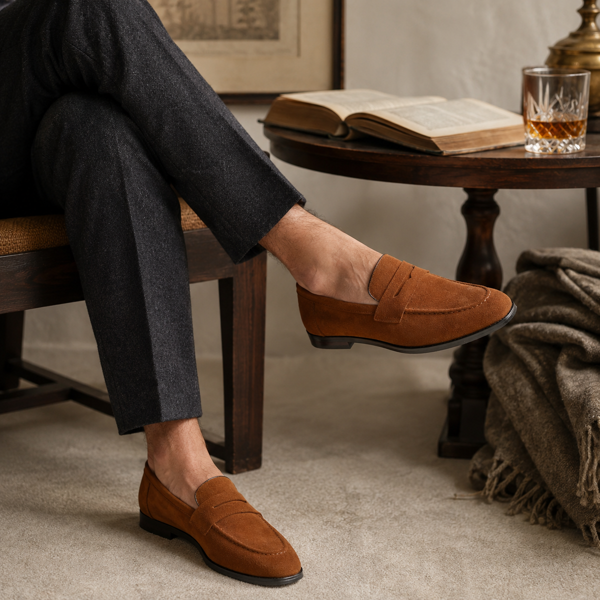 DANTE — Suede Slip On Shoes