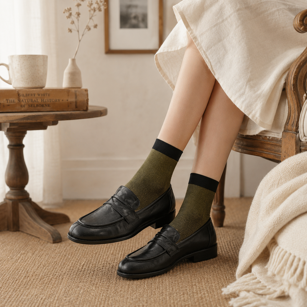 HILDE — Cowhide Flat Loafers