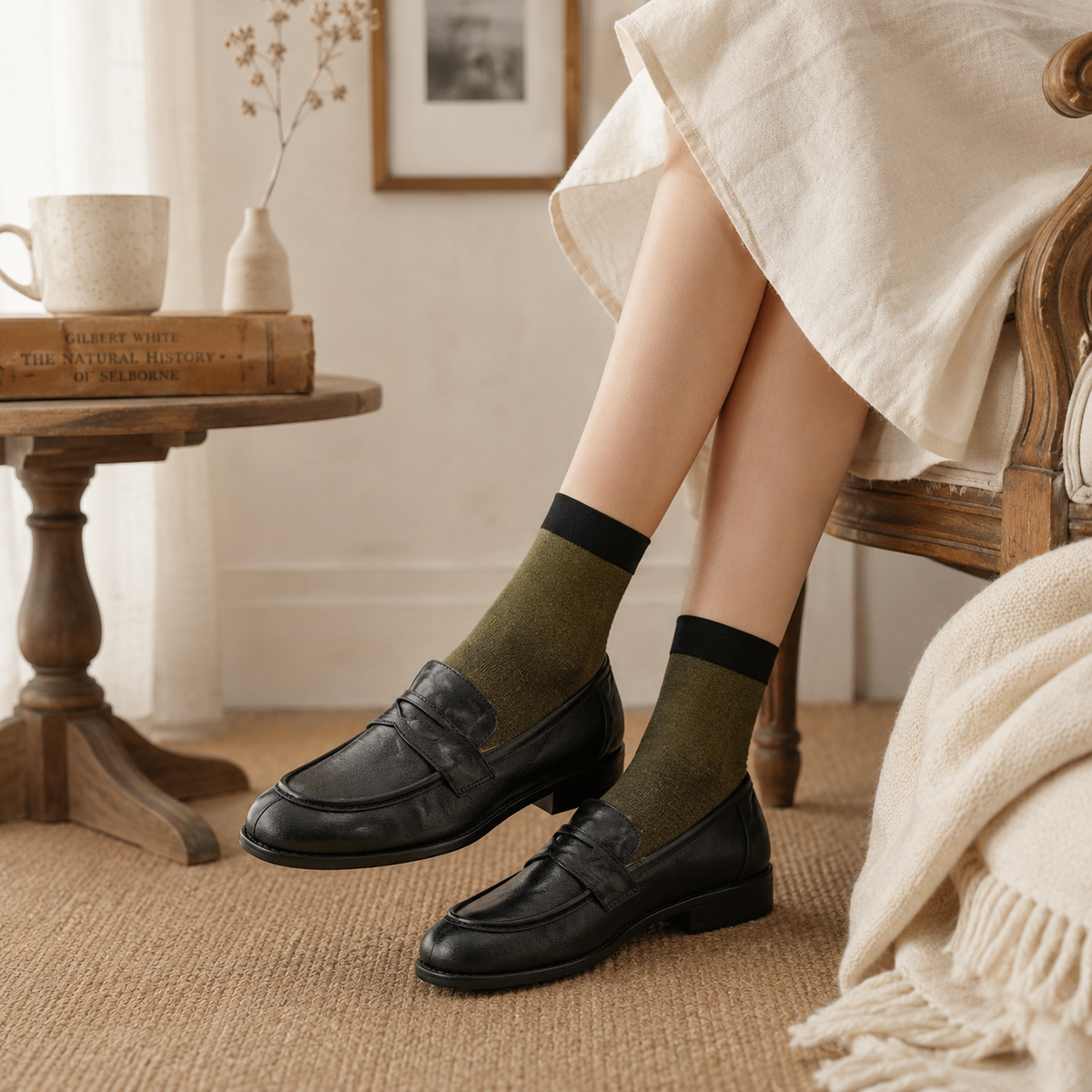 HILDE — Cowhide Flat Loafers