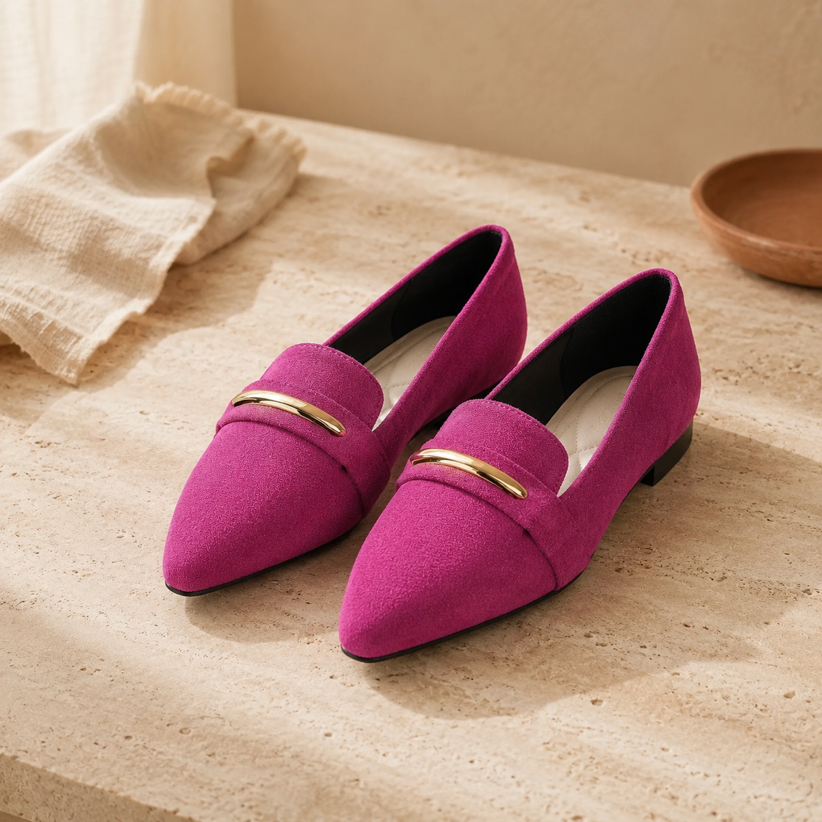 VIVIENNE — Velvet Loafers