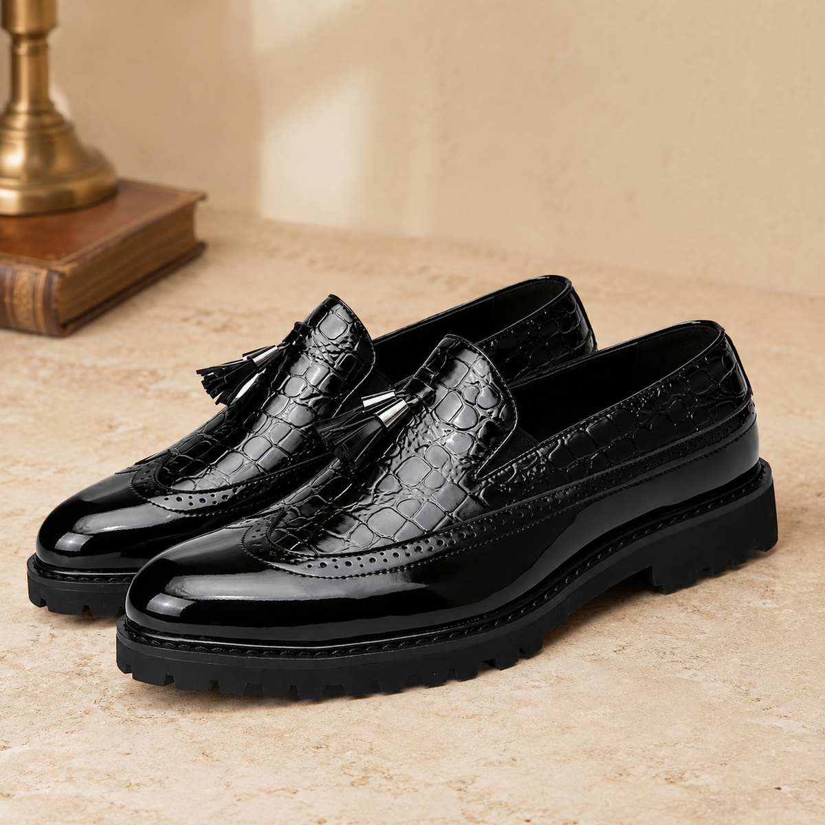 CADE — Crocodile Loafers