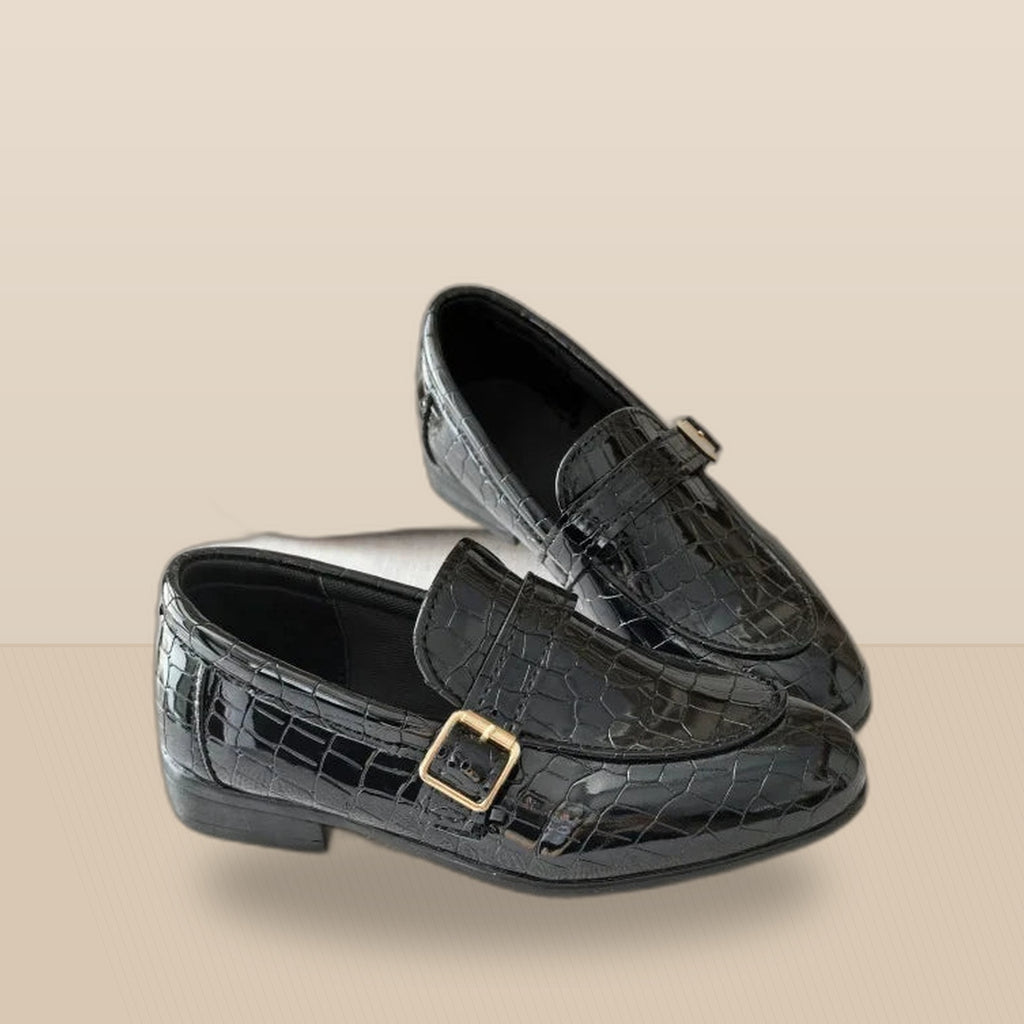 Boys Pointed Toe Dress Shoes - variant_black