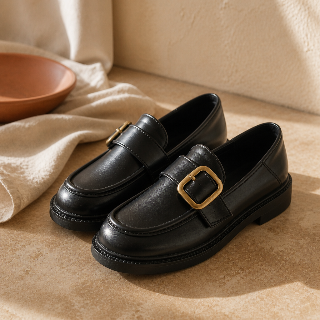 British Style Retro Girls Shoes Spring Autumn Princess Leather Shoes Children Black Soft Dance Loafers for 3-12 Ages Kids Shoes - image 5