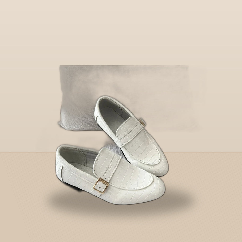 Boys Pointed Toe Dress Shoes - variant_white